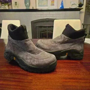 Bass Gator Groove Thinsulate Suede Mens Hiking Outdoor Boots Gray Size 7